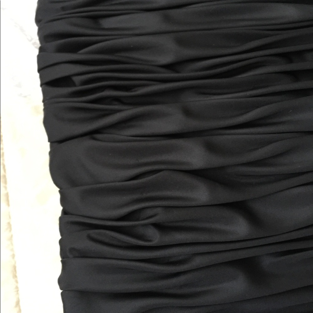 PLEATED  STRAPLESS COCKTAIL DRESS - Picture 8 of 13